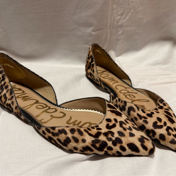 Sam Edelman Shoes - Sam Edelman Leopard Print cow hair Pointed D'Orsay Flats women’s 10w